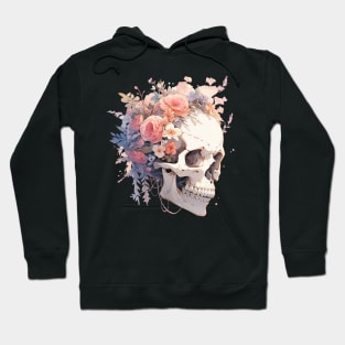 Bones And Botany Skull And Flowers Hoodie